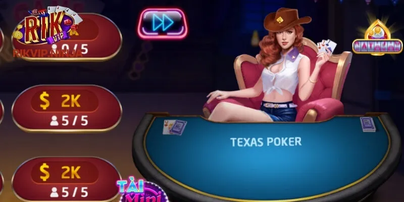 Texas Poker RikVip – Sân Chơi Đỉnh Cao Cho Tay Chơi Bản Lĩnh 2 Tổng quan về trò chơi Texas Poker Rikvip