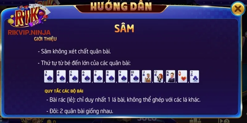 Sâm Rikvip – Luật Chơi Dễ Hiểu Nhanh Chóng Làm Chủ Trò Chơi 2 Tìm hiểu khái quát về trò chơi bài Sâm Rikvip
