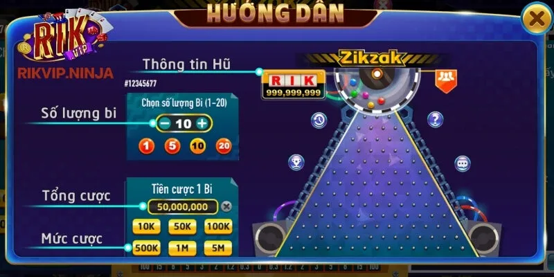 Hướng dẫn tham gia game Zikzak Rikvip