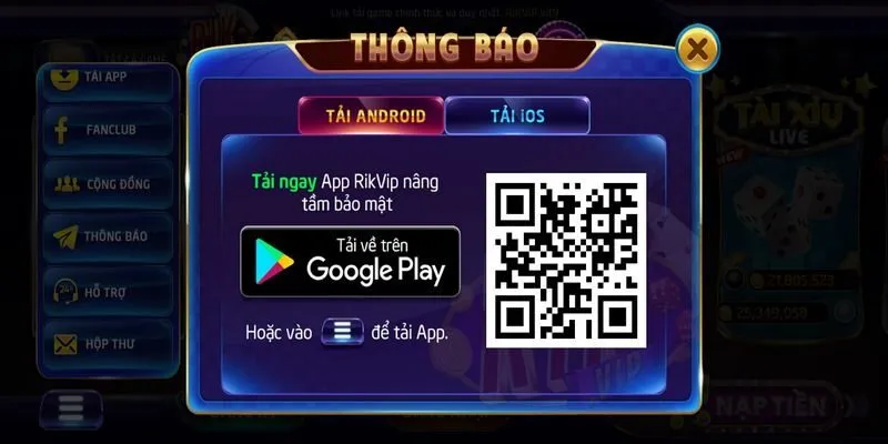 Hướng dẫn tải app Rikvip trên IOS và Android chi tiết