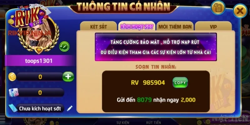 Đăng Ký Rikvip Chi Tiết Từ A-Z Mới Nhất Dành Cho Tân Binh 3 Quy trình đăng ký tài khoản Rikvip chi tiết cho Newbie