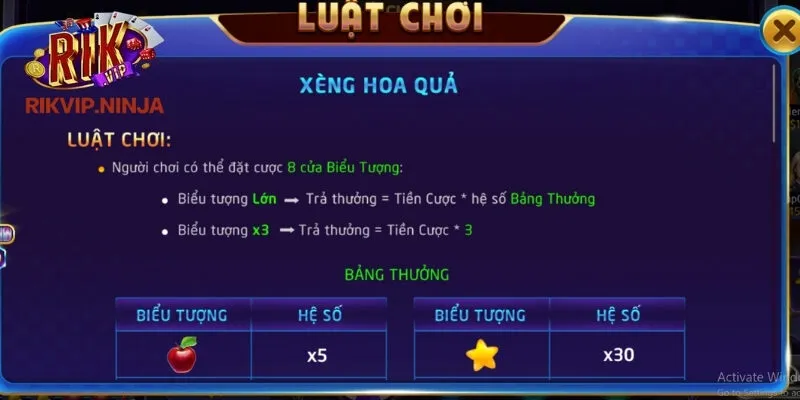 Cách chơi xèng hoa quả RikVip dành cho người mới bắt đầu