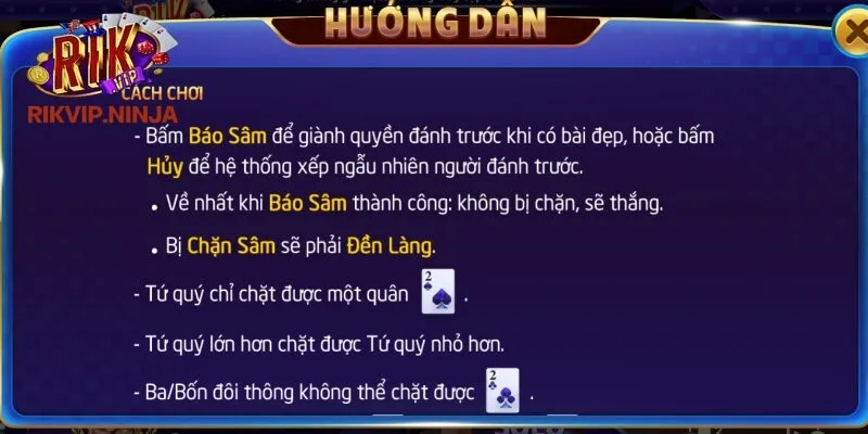 Sâm Rikvip – Luật Chơi Dễ Hiểu Nhanh Chóng Làm Chủ Trò Chơi 4 Phương pháp tính tiền thưởng khi chơi Sâm Rikvip