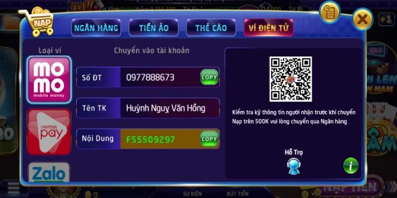 Nạp tiền Rikvip