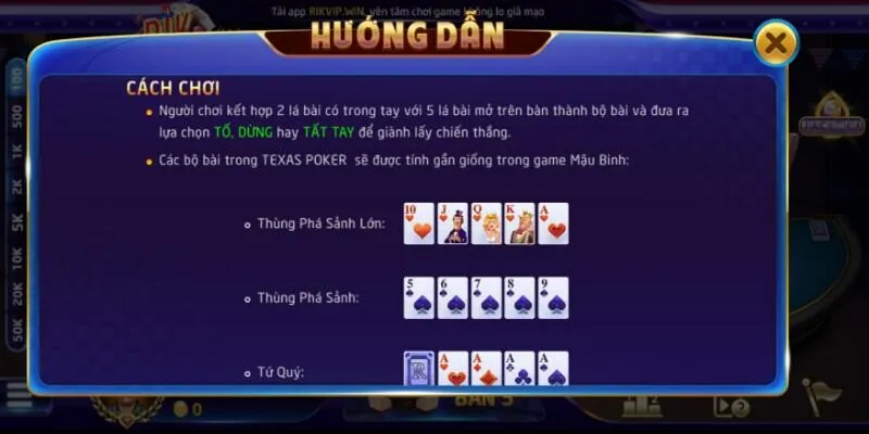 Texas Poker RikVip – Sân Chơi Đỉnh Cao Cho Tay Chơi Bản Lĩnh 4 Những khái niệm cơ bản trong Texas Poker Rikvip bạn nên biết